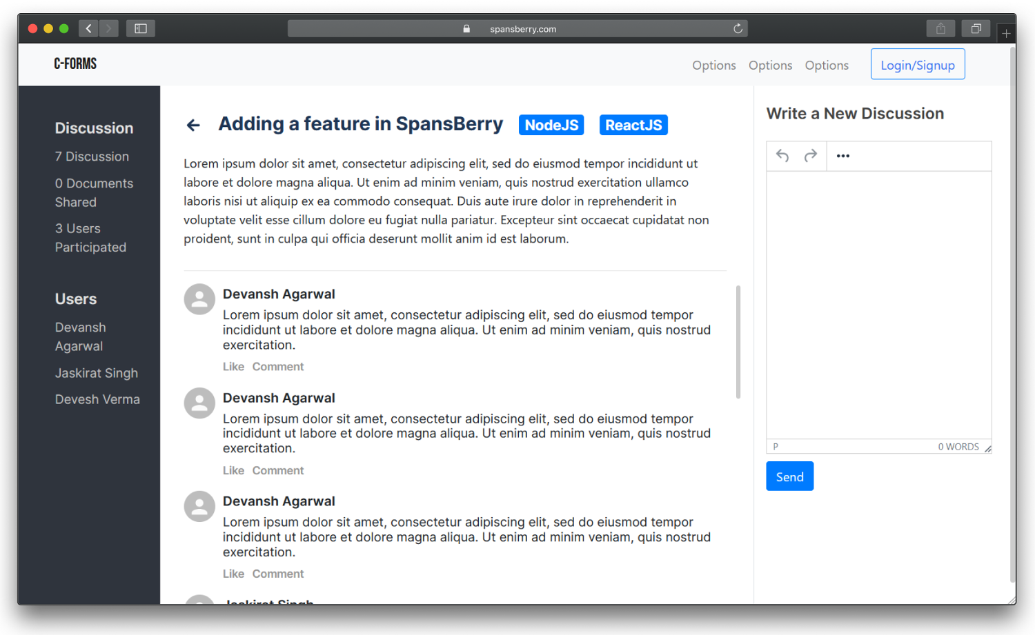 Spansberry Platform